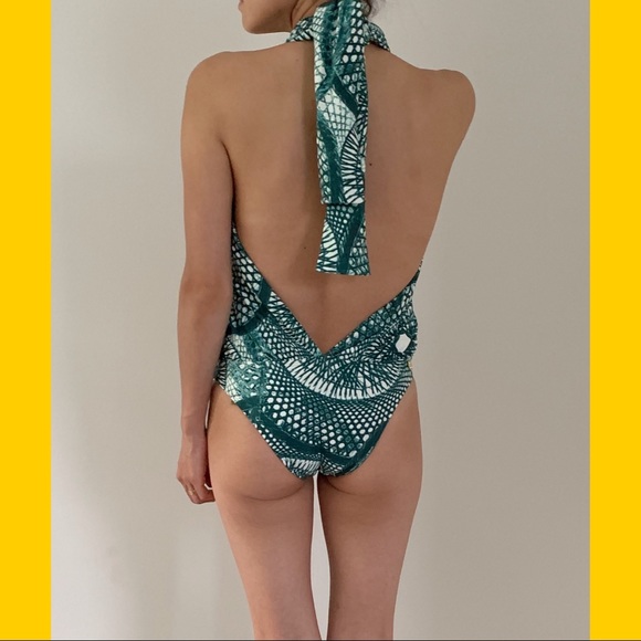 Agua de Coco Cut-out Wrap Bathing Suit Xs - Picture 2 of 4